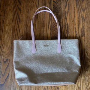 Kate Spade Glimmer Glitter Mixed Large Tote Rose Gold/Pink